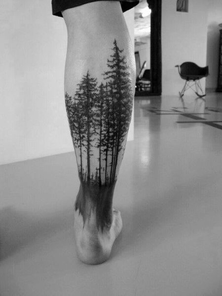 Tree Leg Tattoo. 