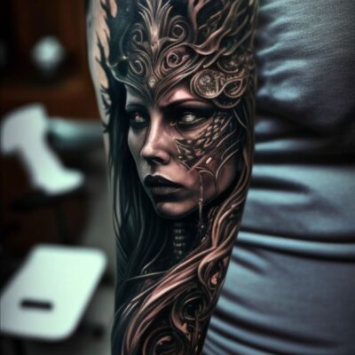 Female Viking Tattoo