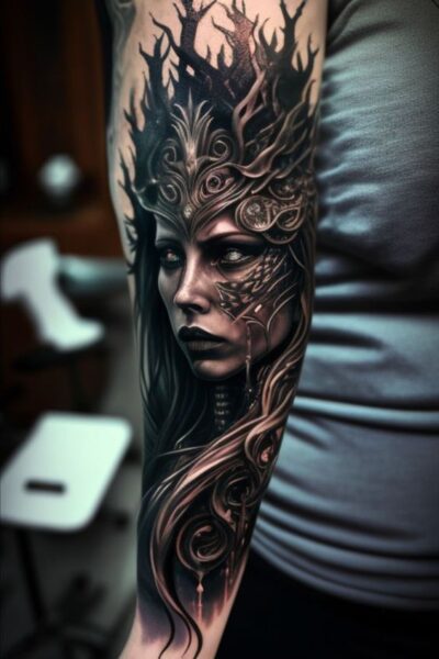 Female Viking Tattoo