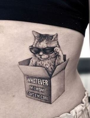 Savage Cat Tattoo