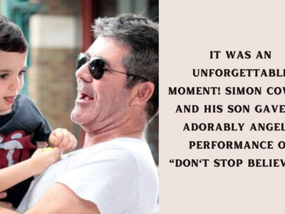 It was an unforgettable moment! Simon Cowell and his son gave an adorably angelic performance of "Don't Stop Believin'."