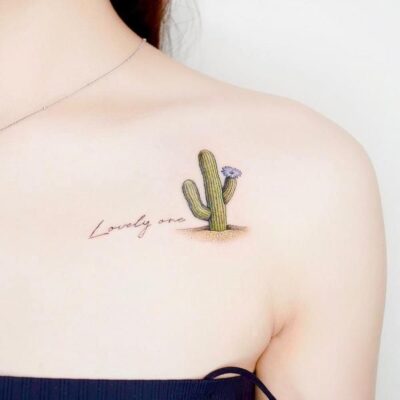 Happy Cactus Tattoo